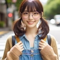 おさげ髪の少女（練習中） 5枚目
