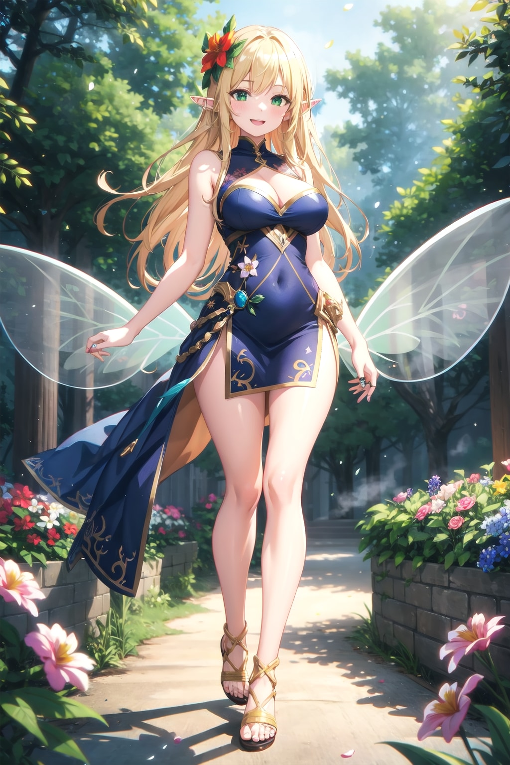 ライトグリーンのドレスにしましたが