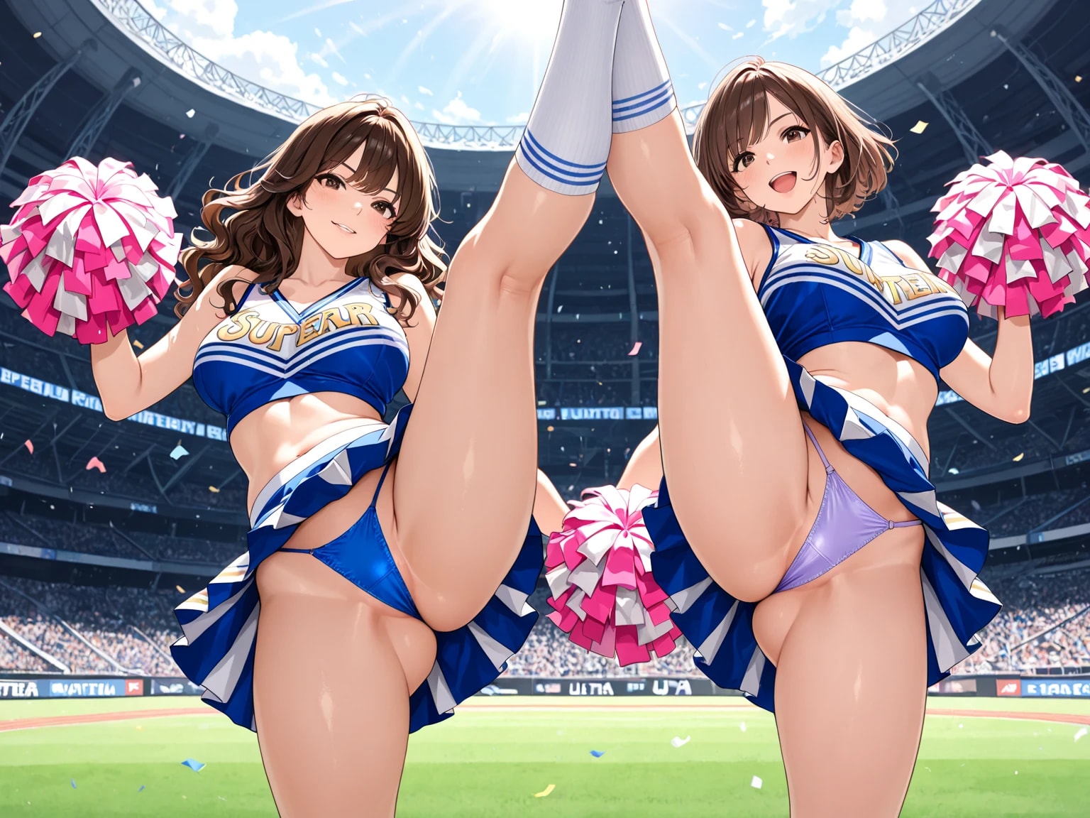 102000いいね感謝するチアたち