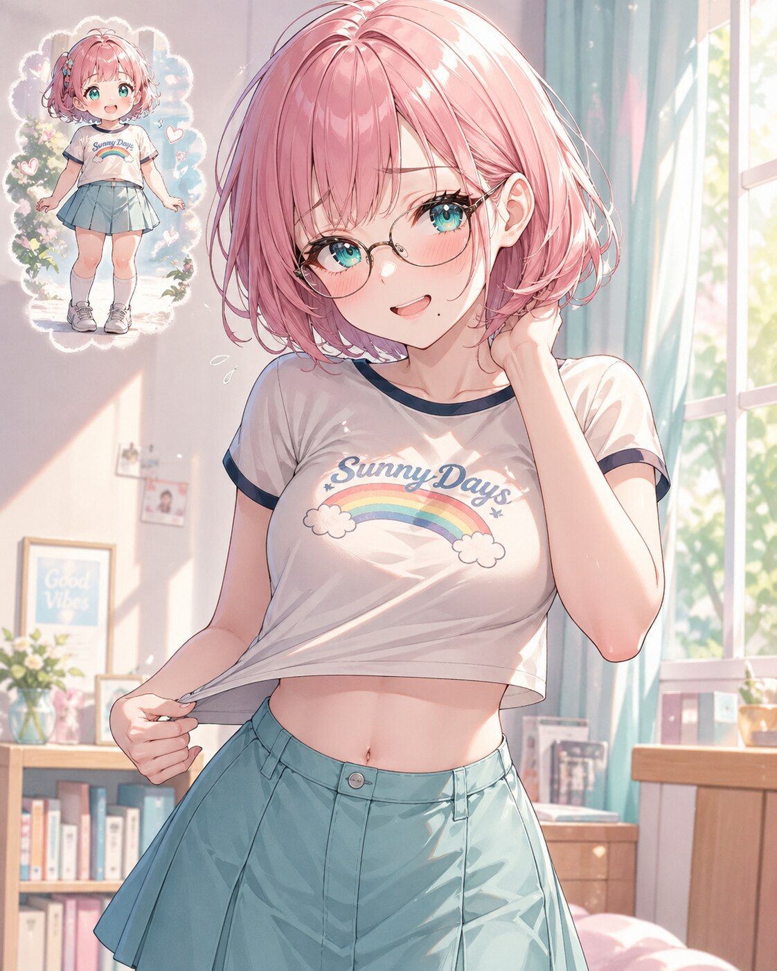 子供の頃の服着てみた