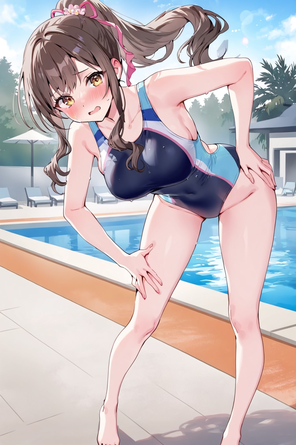リゾートで、この水着は、恥ずかしいよ。