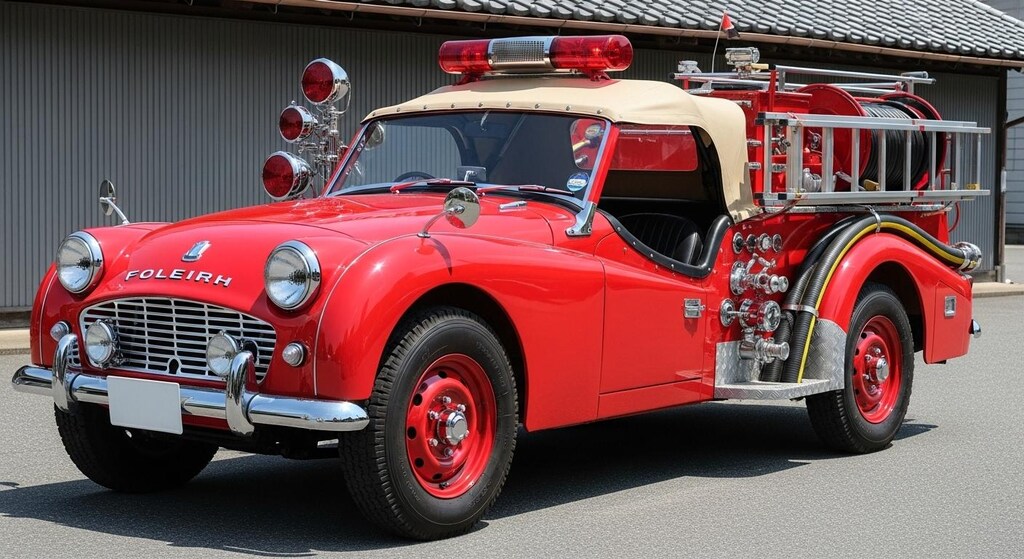 クラシックカー消防車