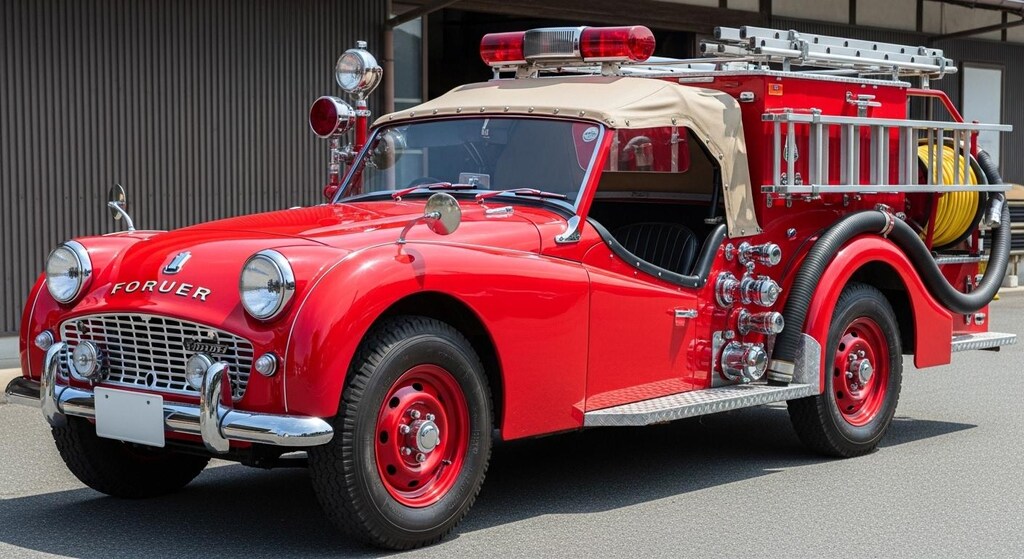 クラシックカー消防車