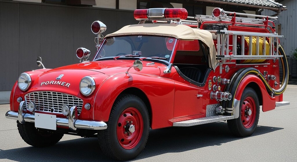 クラシックカー消防車