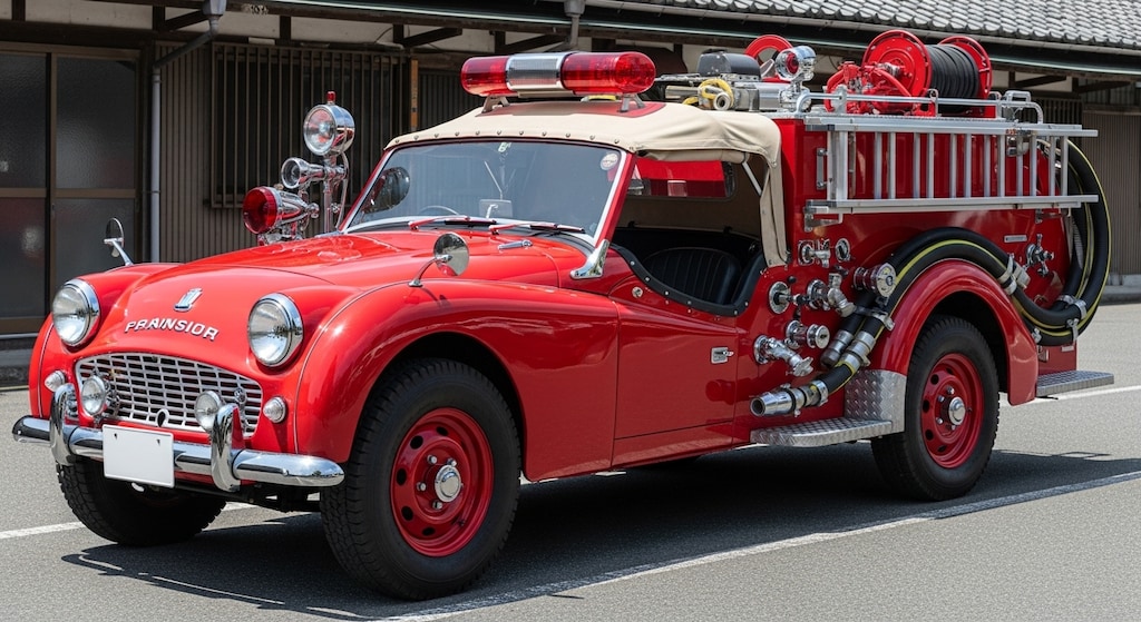 クラシックカー消防車