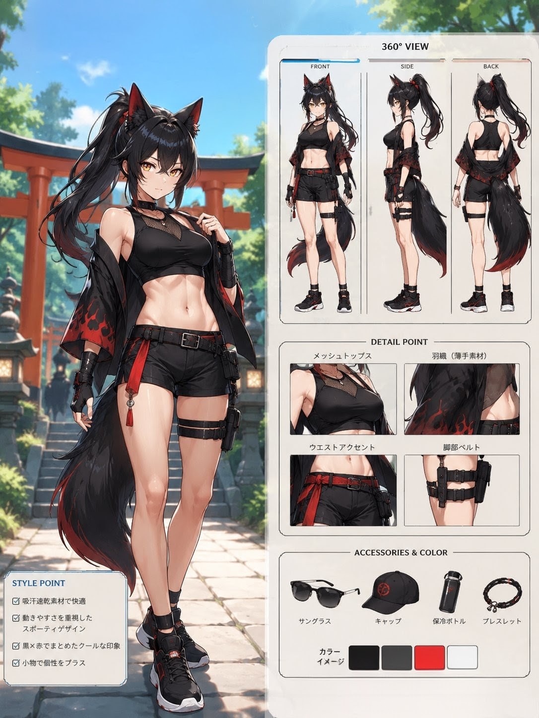 小夜さん夏コーデ