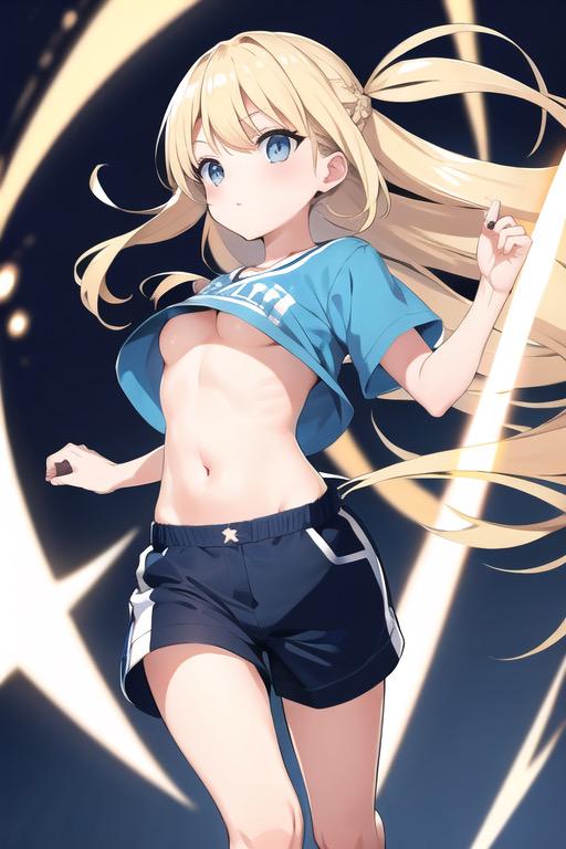 スポーツ少女(下から