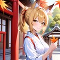 紅葉の神社 8枚目
