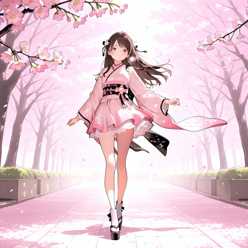 桜の振袖 | の人気AIイラスト・グラビア