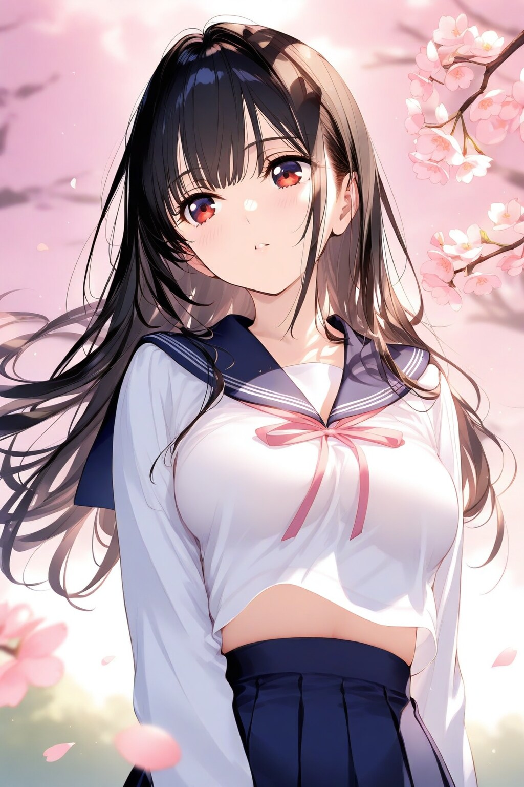 桜とリナちゃん