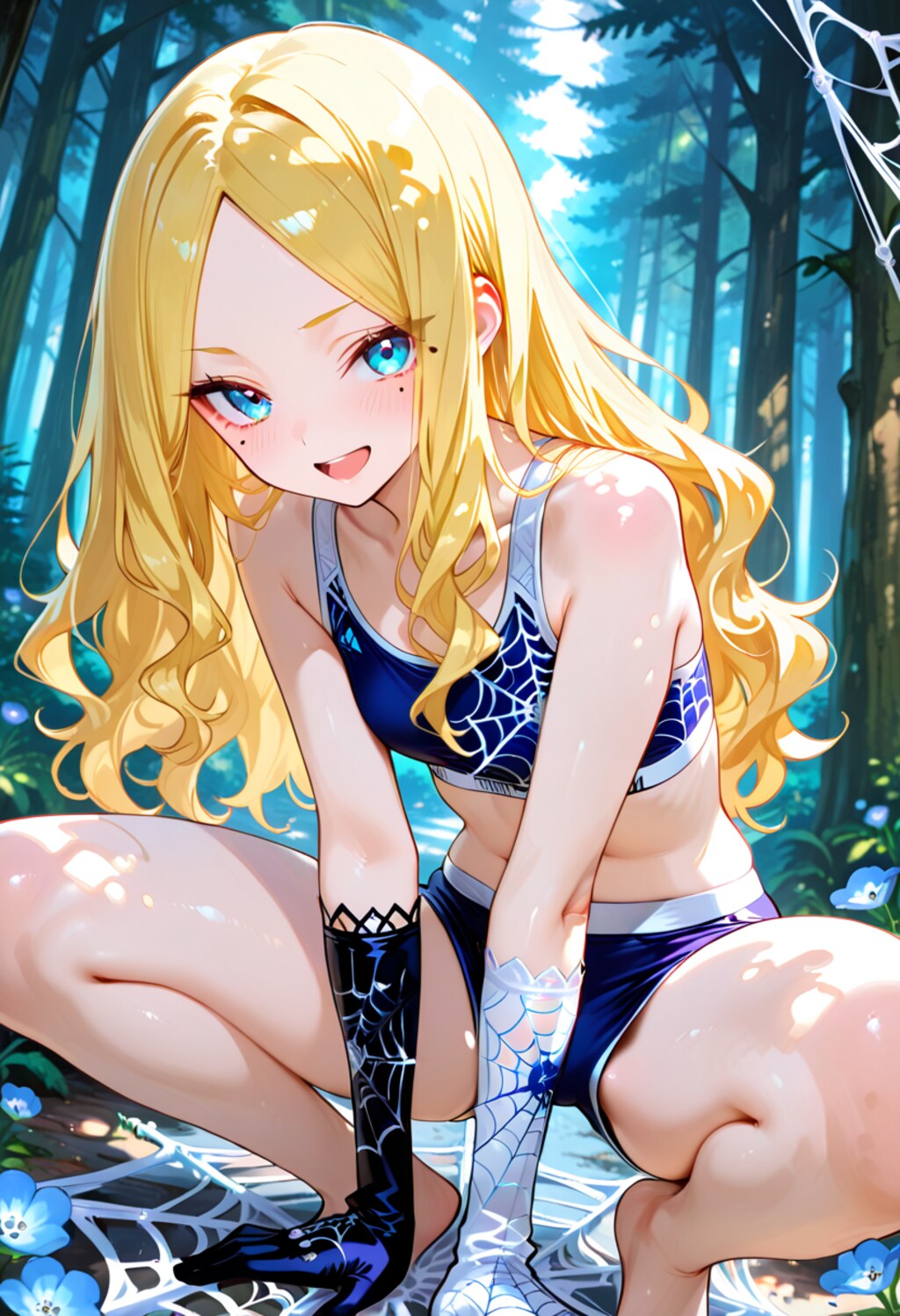 蜘蛛の巣のスポーツブラ