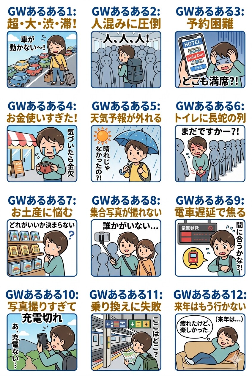 GWの旅行あるある | の人気AIイラスト・グラビア