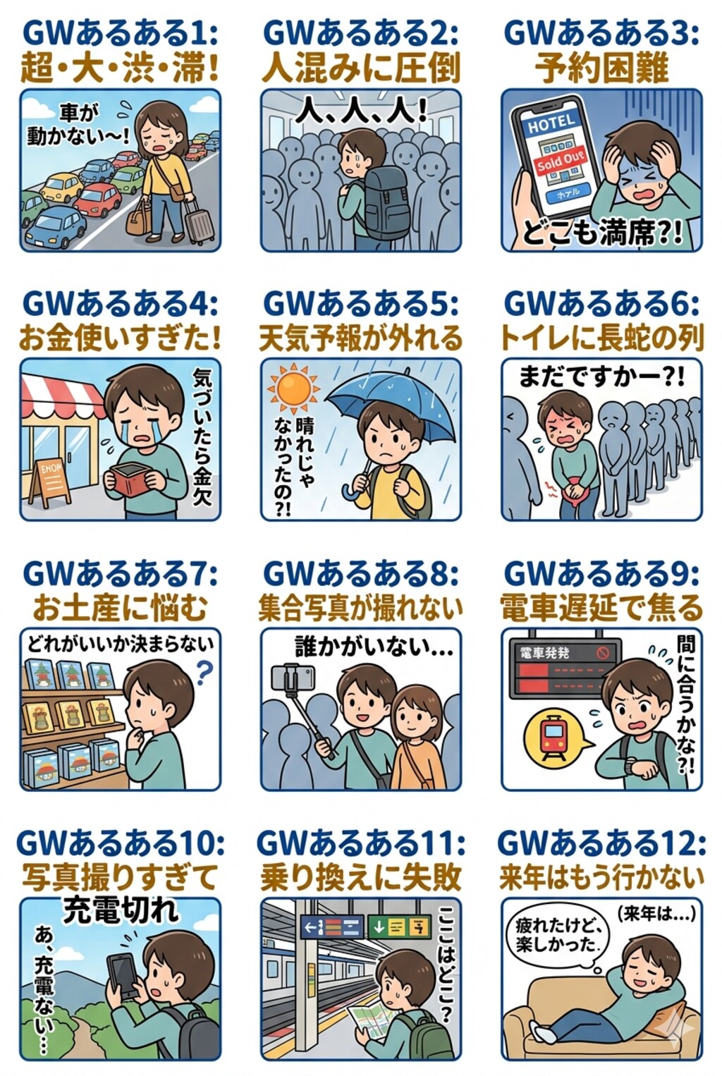 GWの旅行あるある
