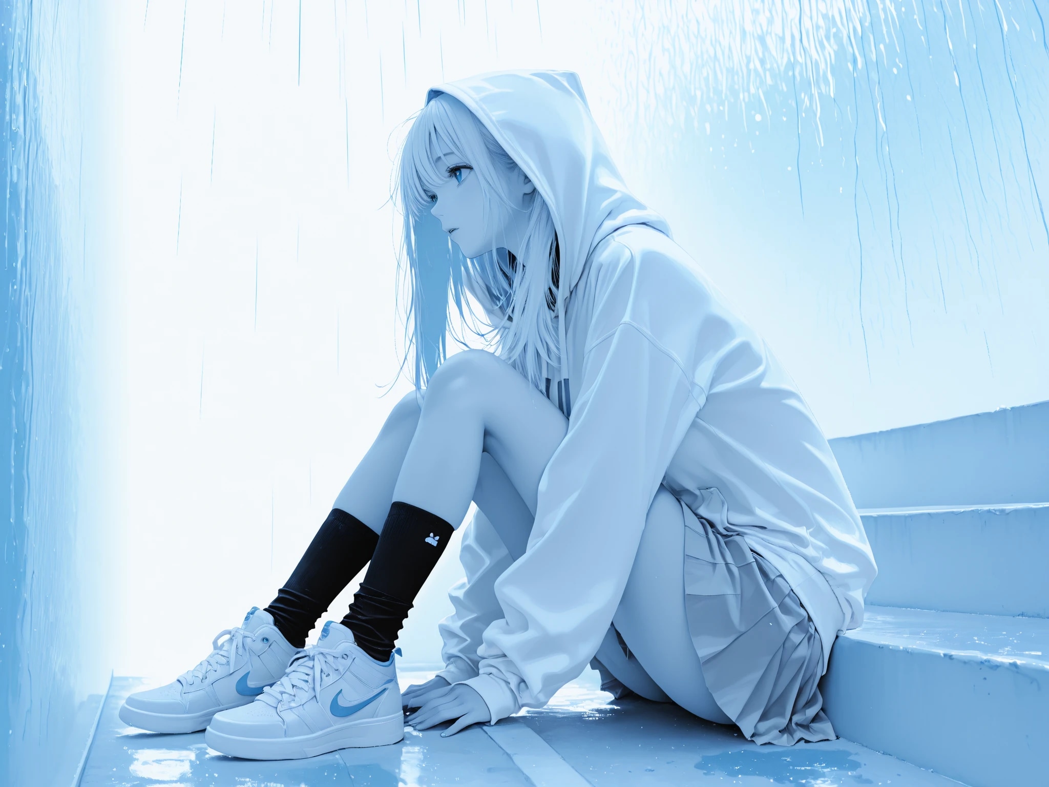 物憂げな六月の雨に打たれて