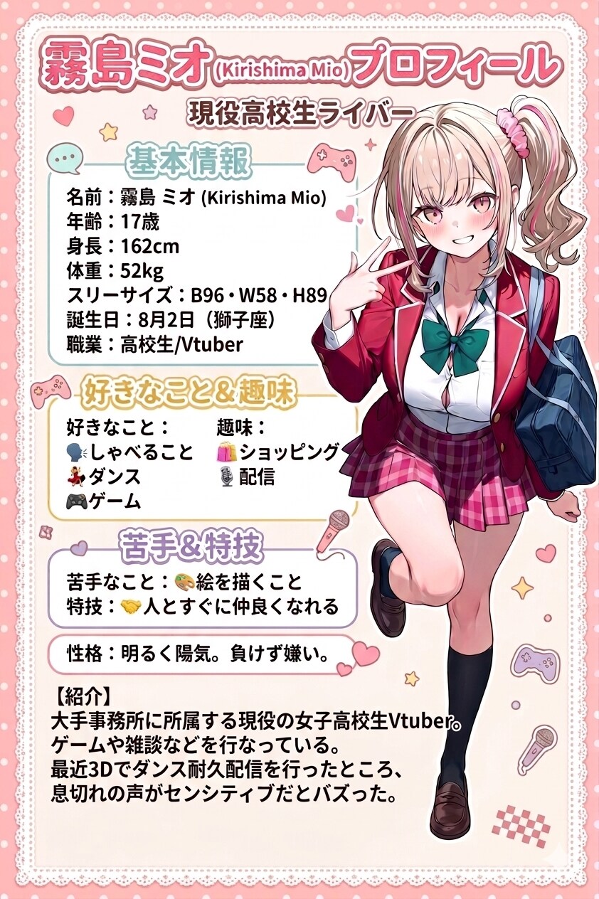 キャラクターシートを作ろう　霧島ミオ