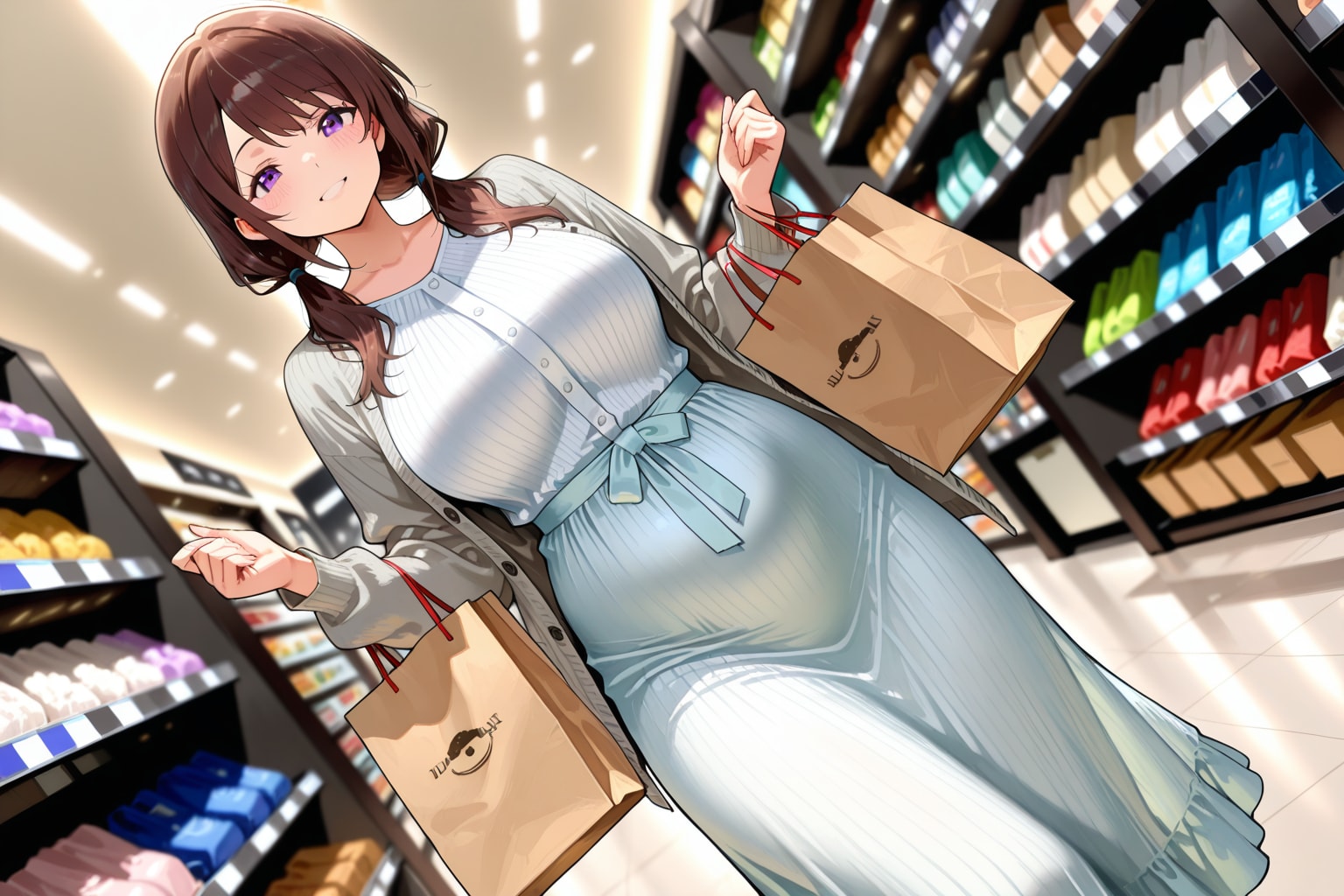 ギャルに時間を使いすぎてしまったので、機嫌取りのショッピング | の人気AIイラスト・グラビア