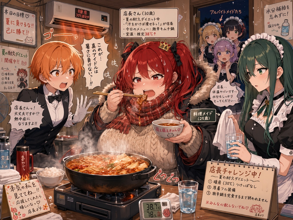 灼熱！店長さんの夏の我慢大会