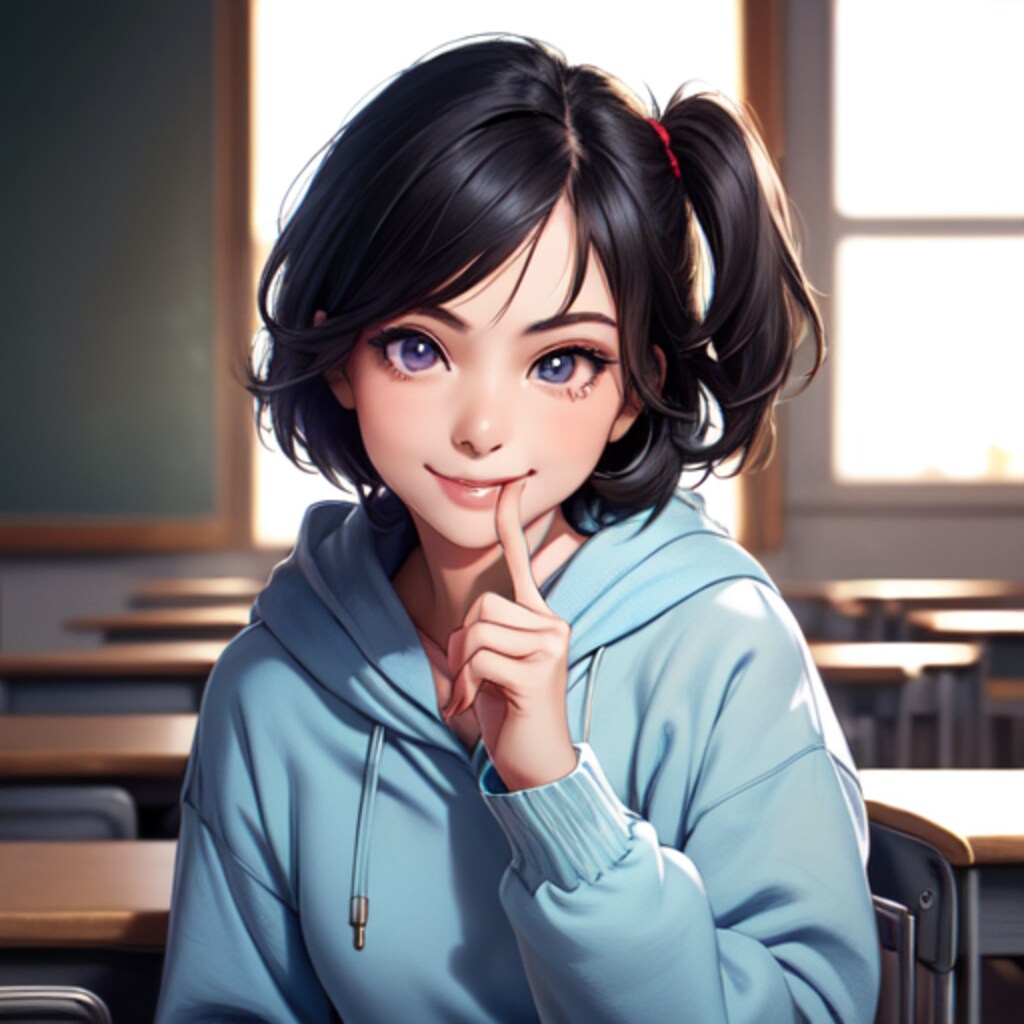 水色パーカーの女の子〈２〉