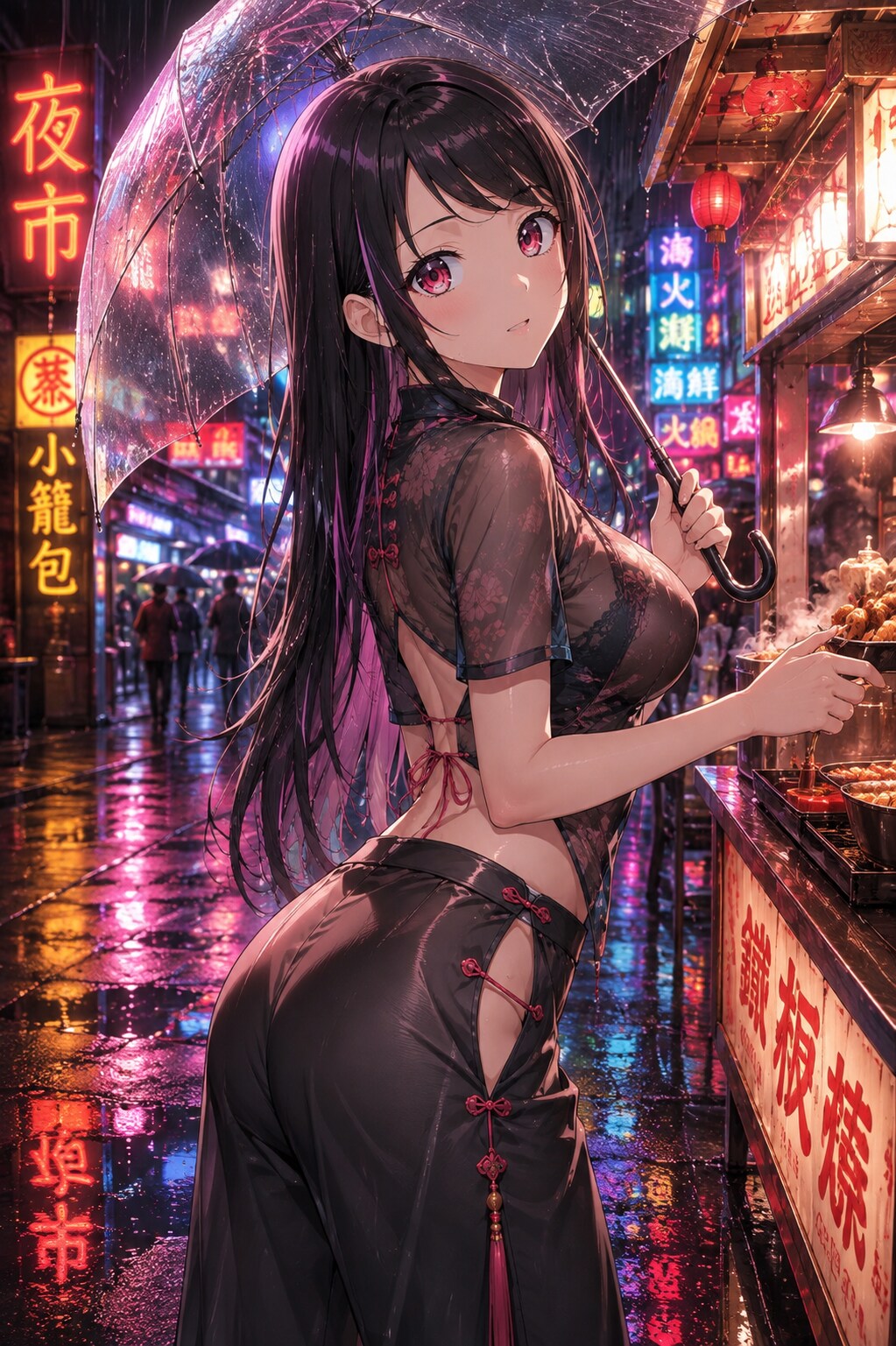 究極シリーズ 【6月：紫雨（ナイトレイン）のアジアンナイトマーケット】いせれべカレンダー 香織Ver. | の人気AIイラスト・グラビア