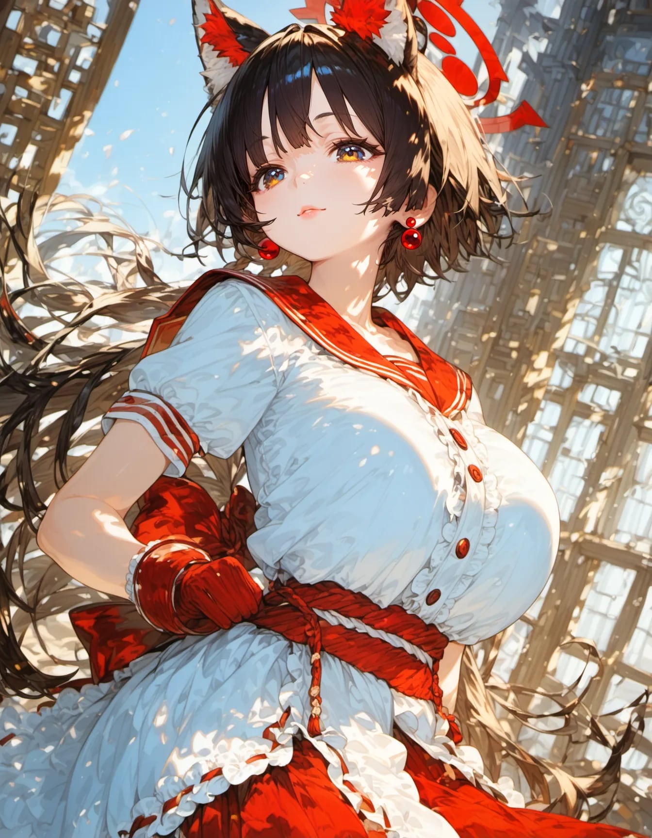 The Crimson Halo of the Forgotten Sanctuary | の人気AIイラスト・グラビア