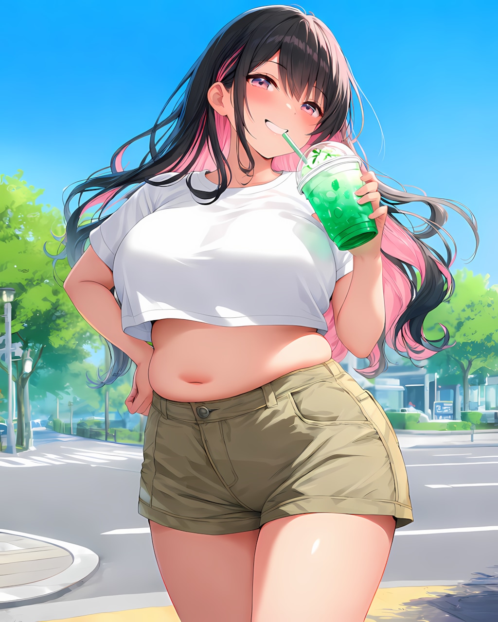 🌿ミントの日の爽快朝、リナの元気いっぱい夏空通学カーゴ💚