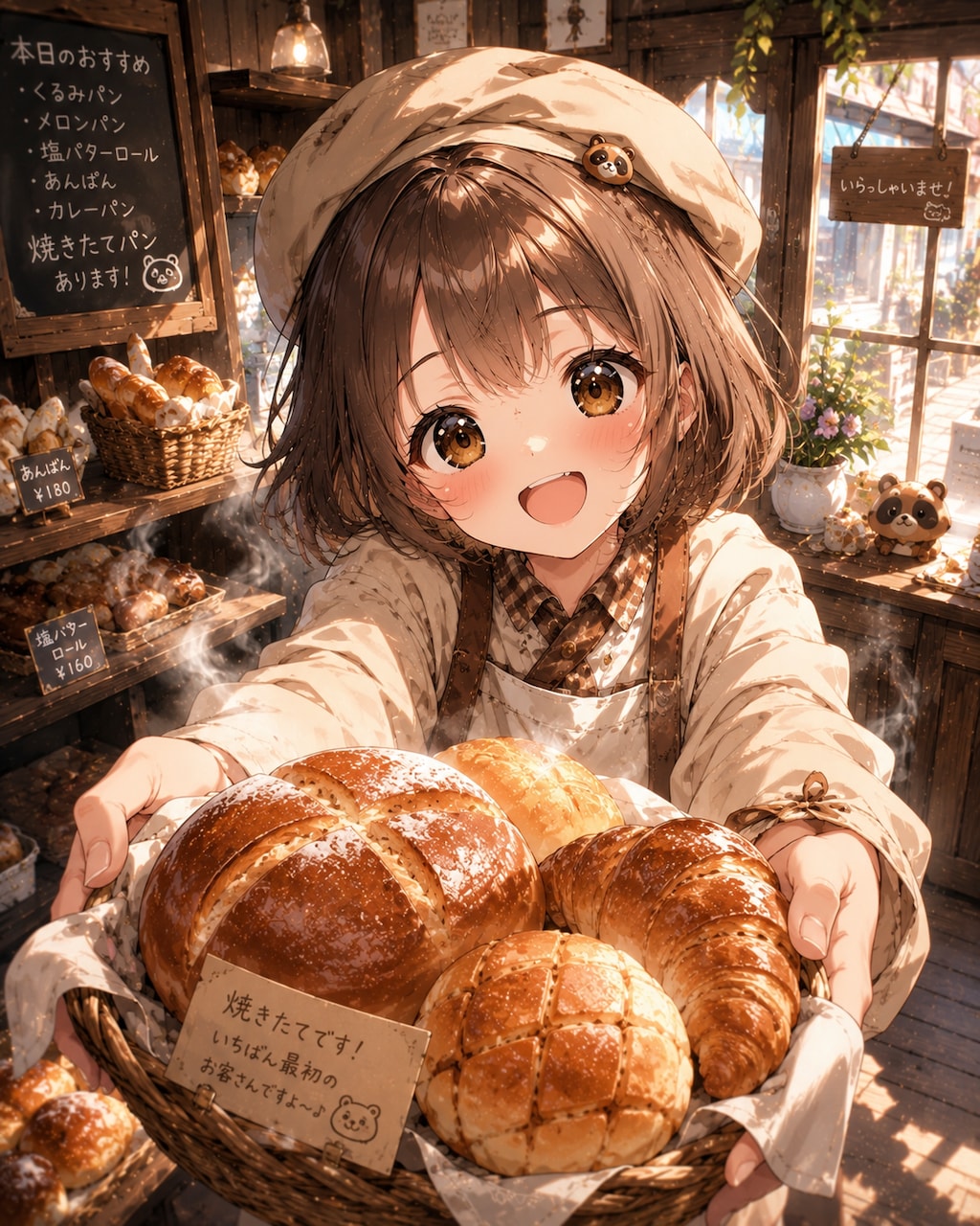 今日最初の焼きたてです