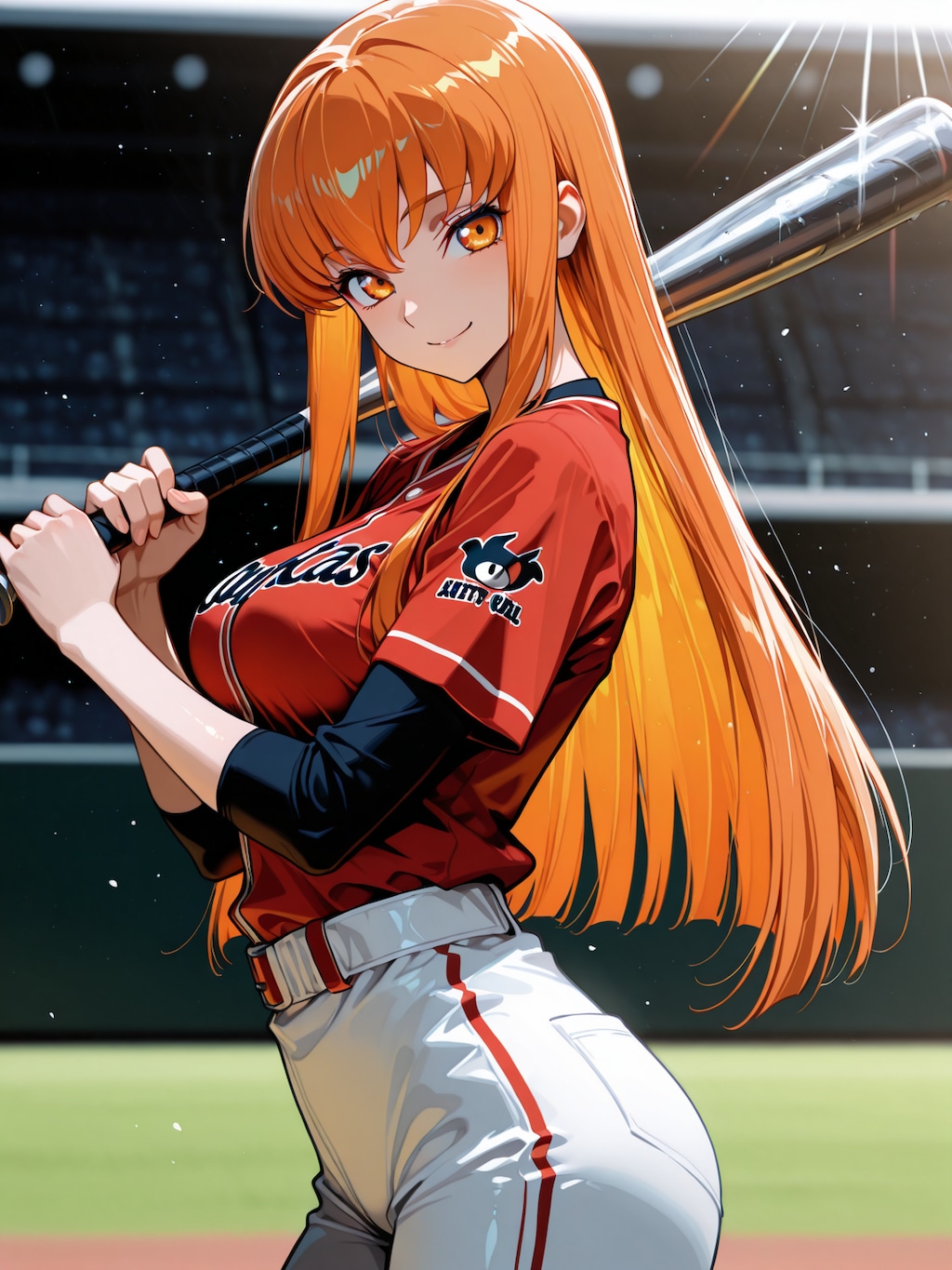 野球ユニフォームの明里