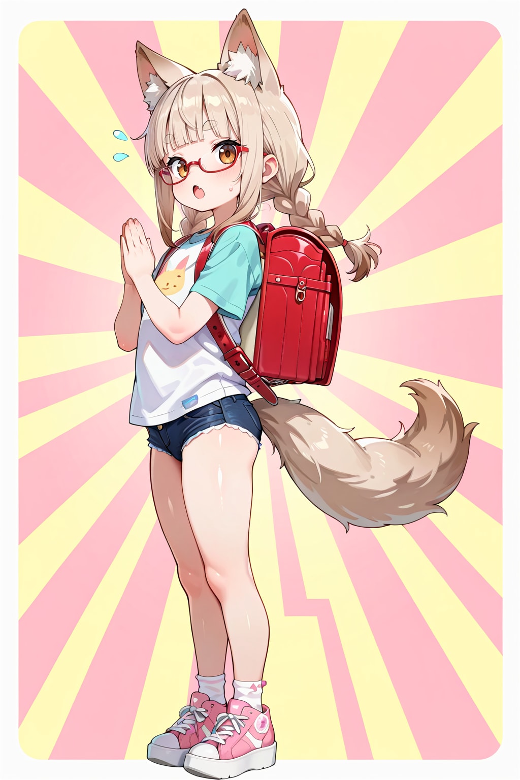 何かを一生懸命伝えようとしている人狼少女