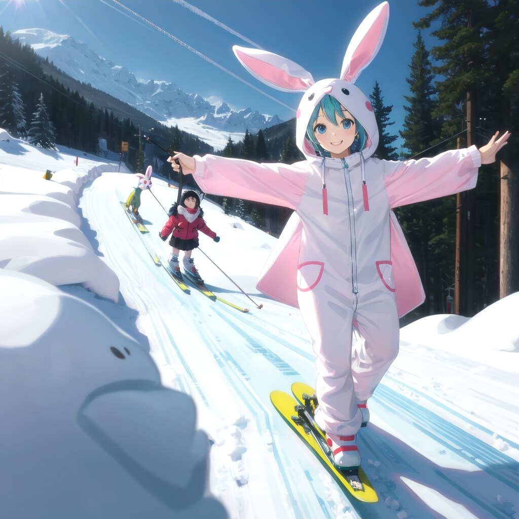 着ぐるみスキー🎿三女