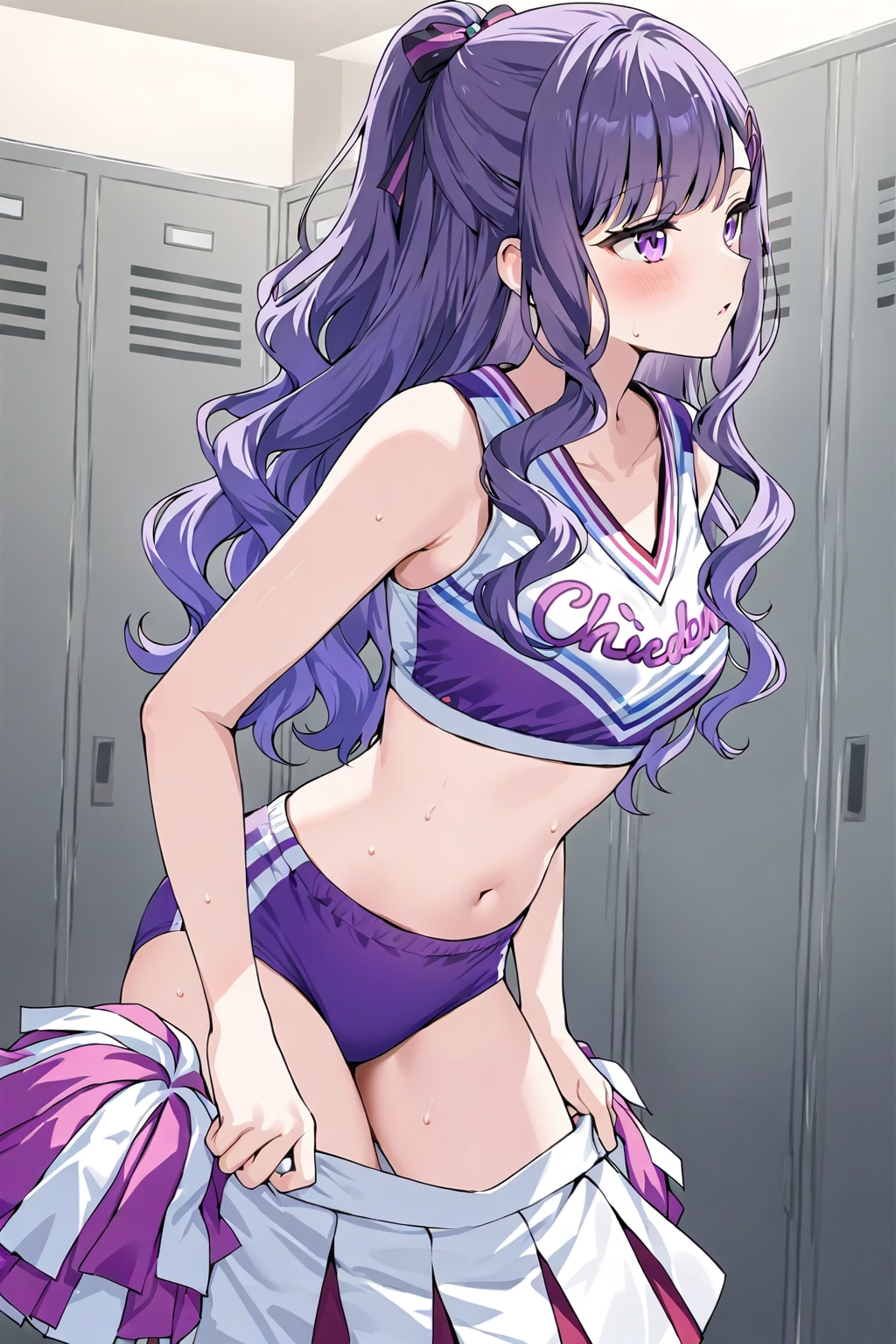 LILACちゃんチアリーダー衣装の着替え