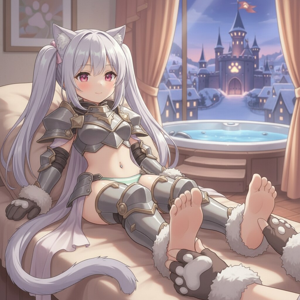 銀ツイにゃん。猫騎士。戦いの後に癒やしを