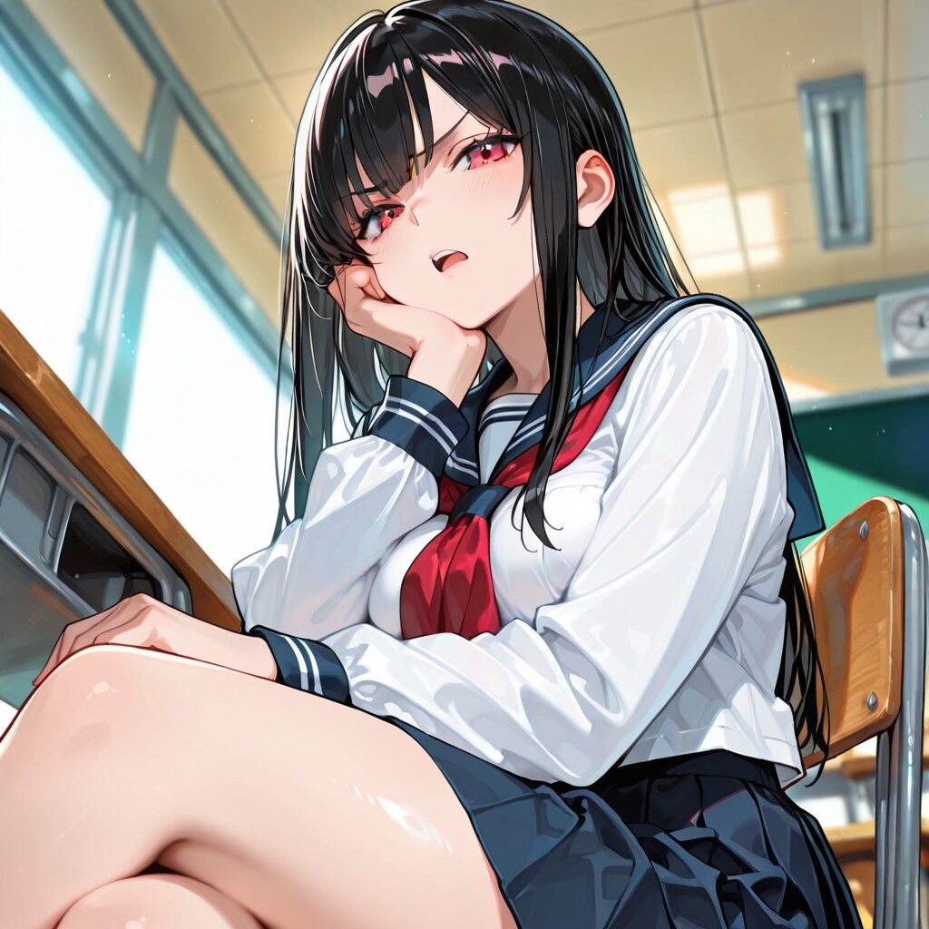 足組みセーラー服