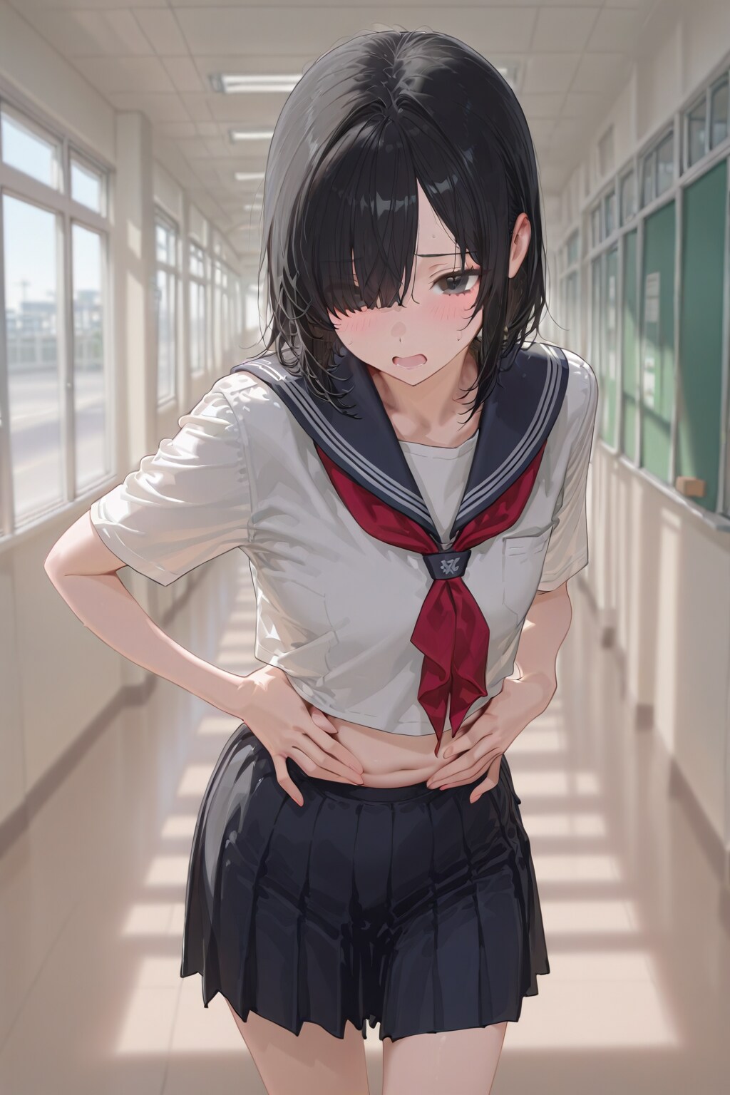 めかくれ女子＃２ | の人気AIイラスト・グラビア