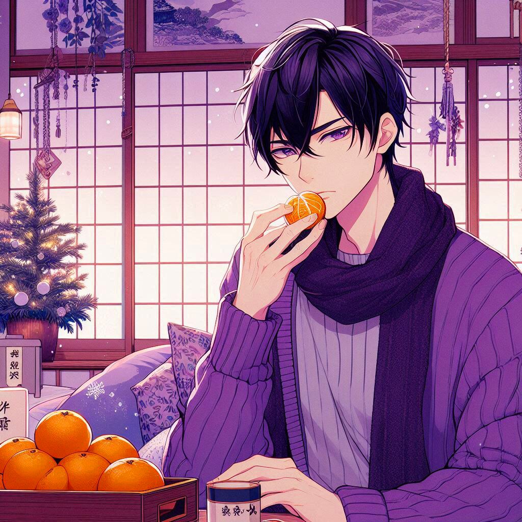 みかんと、黒髪短髪男性★その1(6枚)