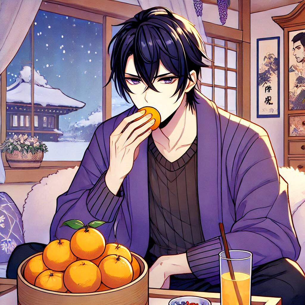 みかんと、黒髪短髪男性★その1(6枚)