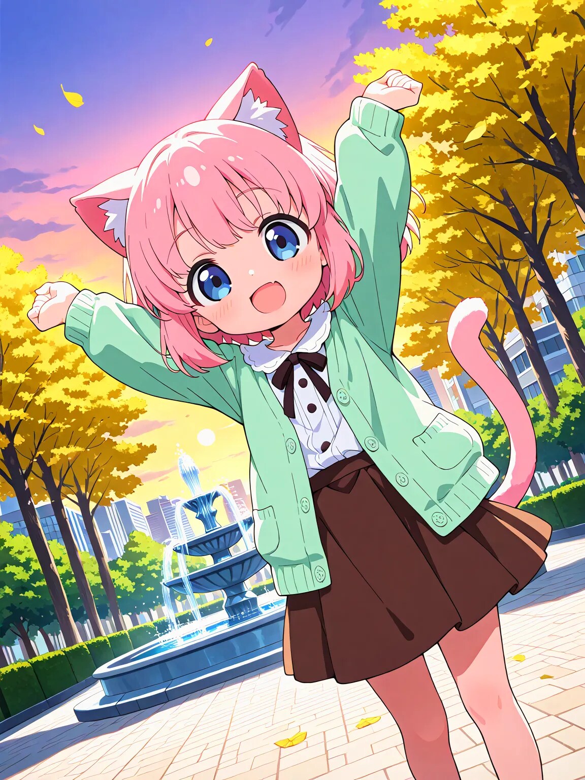噴水公園 18:00 | の人気AIイラスト・グラビア