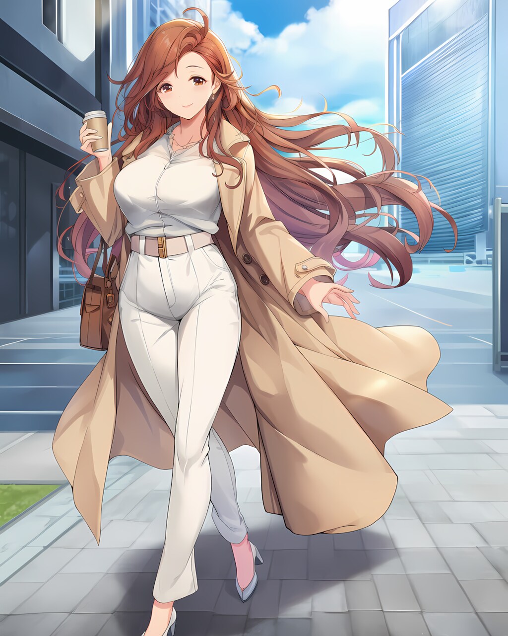 ☁️少し肌寒い朝の通勤☕️トレンチコートで出社✨