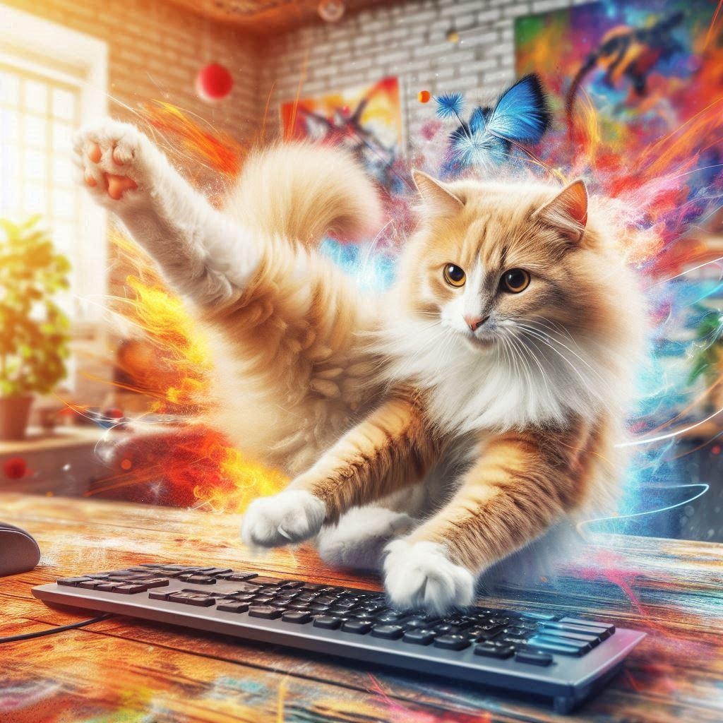 緊急で画像生成する猫