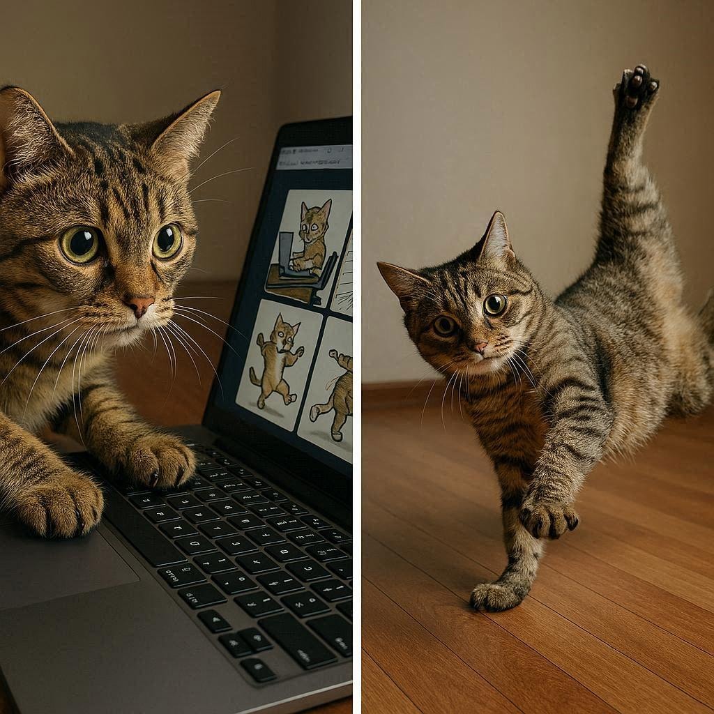 緊急で画像生成する猫