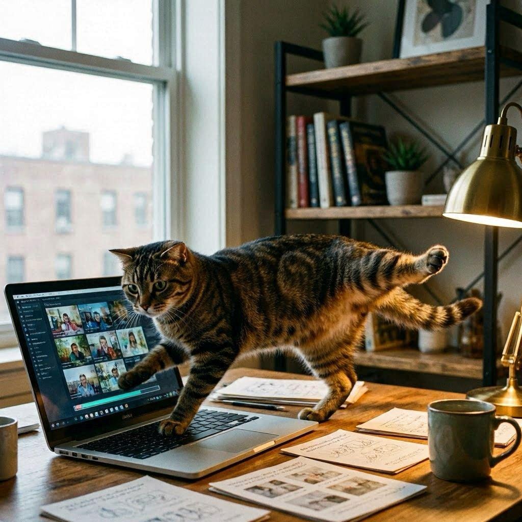 緊急で画像生成する猫