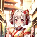振袖姿のアイドル 2枚目