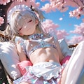 ハンモックで寝るメイドさん 2枚目
