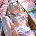 ハンモックで寝るメイドさん 4枚目