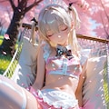 ハンモックで寝るメイドさん 3枚目