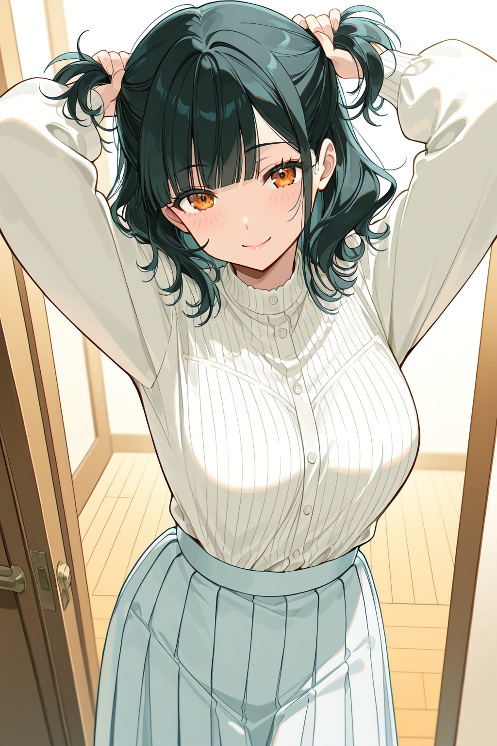 髪の毛を束ねる女の子 | の人気AIイラスト・グラビア