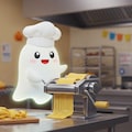 パスタマシンを使うお化けシェフ 2枚目