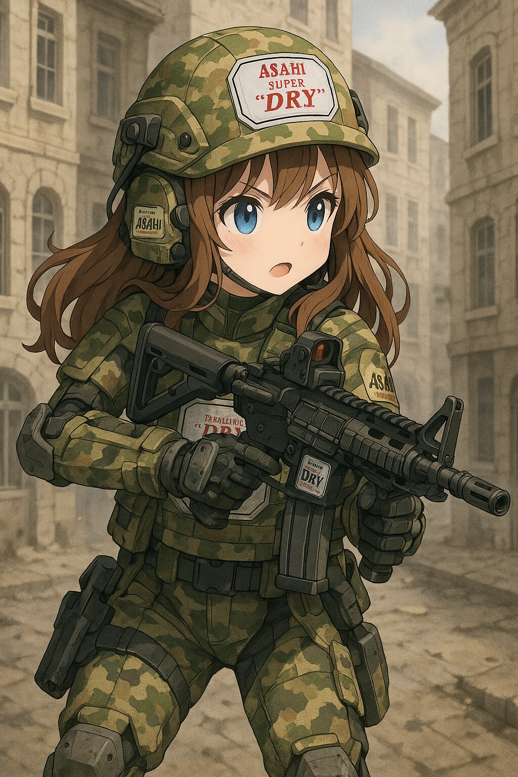 現代武装の女の子