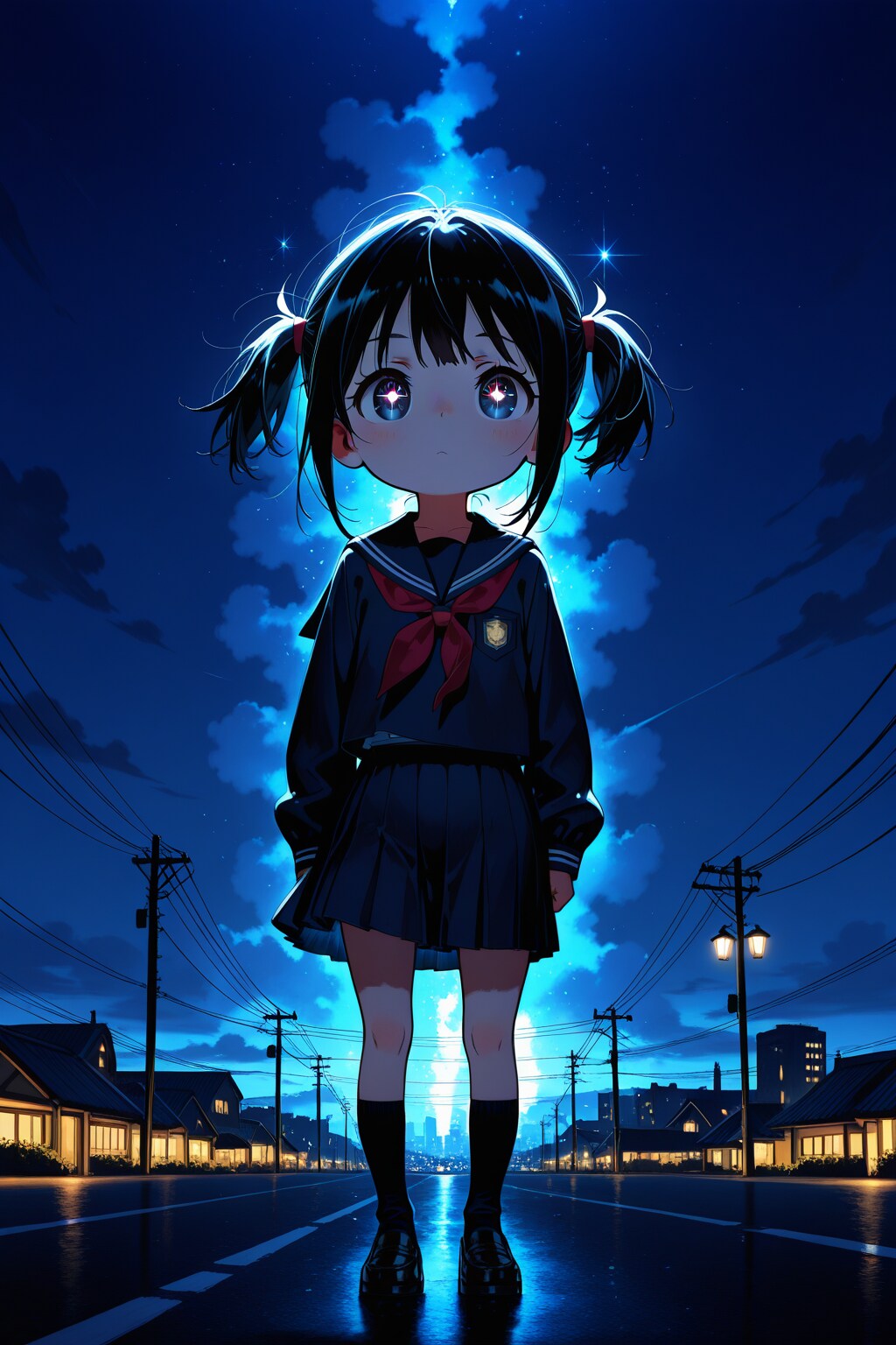 青い小さな光