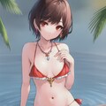 プールでビキニ少女 2枚目