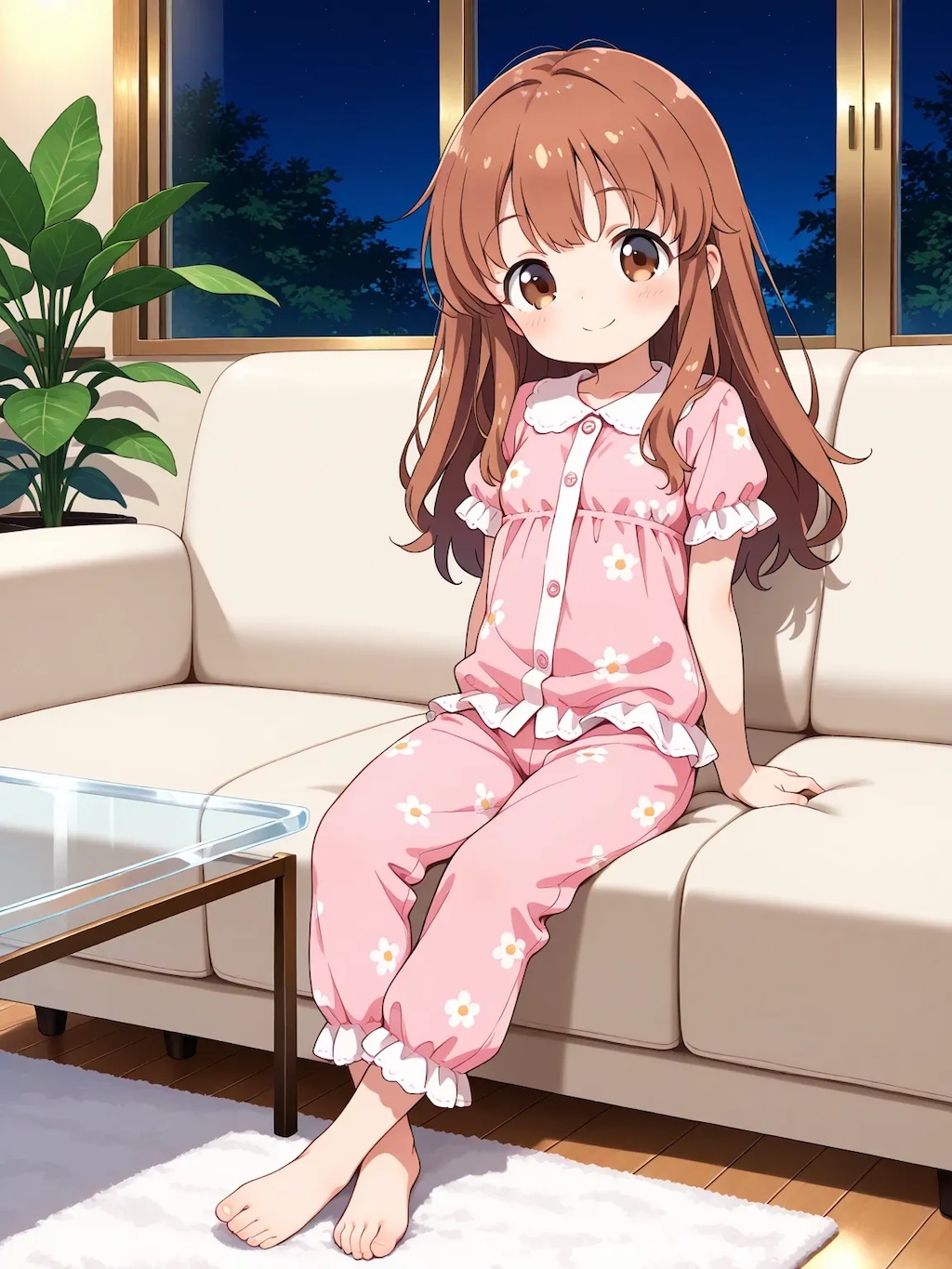 おやすみ前のかえでちゃん